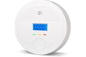 DFGJLVF Interconnected Smoke and Carbon Monoxide Detector, 10-Year Battery Wireless Interlinked Smoke & CO Alarm with Dual Sensors, Home Fire & CO Safety Protection (1Pack)