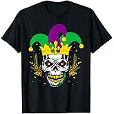 Mardi Gras Costume Sugar Skull Carnival Party Men Women Kid T-Shirt