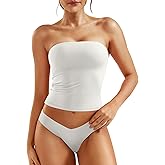 YEOREO Sophie Women Sexy Long Tube Tops Double Lined Basic Y2K Summer Cute Strapless Fitted Bandeau Going Out Crop Top