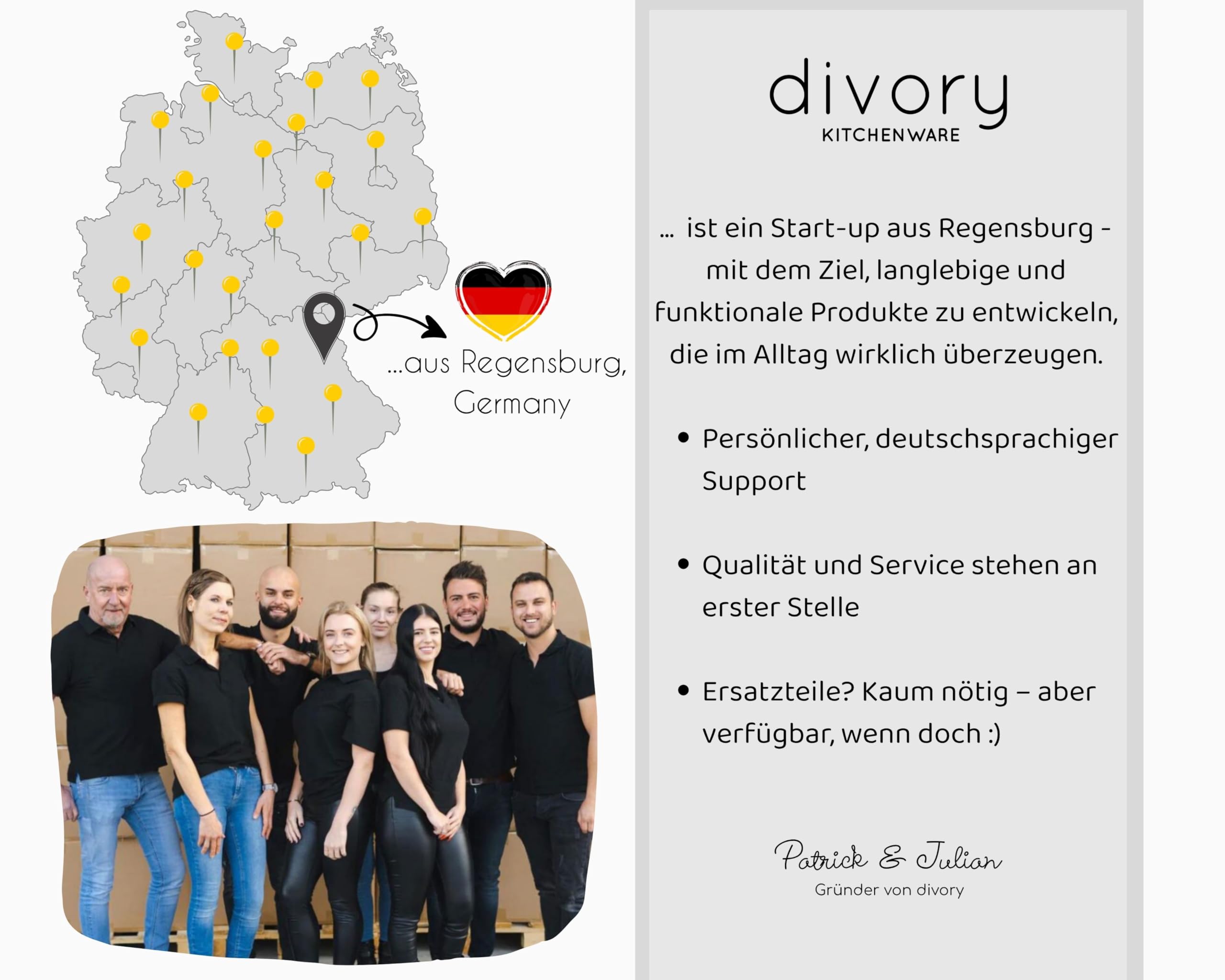 DIVORY Edelstahlpfannen Set 20, 24, 28 cm – Unbeschichtete Pfannen ohne PTFE & PFOA, Bratpfannen Edelstahl für Induktion & alle Herdarten, Pfannenset für Röstaromen – Stainless steel frying pan (PURA) 4