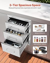 VEVOR 14x20.3 Inch Outdoor Kitchen Drawers