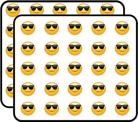 Amazon Com Smiley Cool Dude Emoji Sticker For Scrapbooking Calendars Arts Kids Diy Crafts Album Bullet Journals 50 Pack