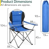 Trail Kestrel Deluxe Camping Chair with High Back and Cup Holder (Blue) view 3