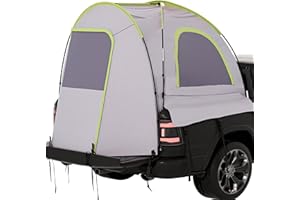 XTEILC Truck Tent, Truck Bed Tent Quick & Easy Automatic Setup, Truck Bed Portable Outdoor Camping Tent,4.9'-6.8' Pickup Truck Tent,Truck Tent for Bed with Beach mat, Shoe Bag & Storage Bag
