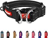 EzyDog Double Up Dog Collar Small Black Reflective Neoprene Nylon