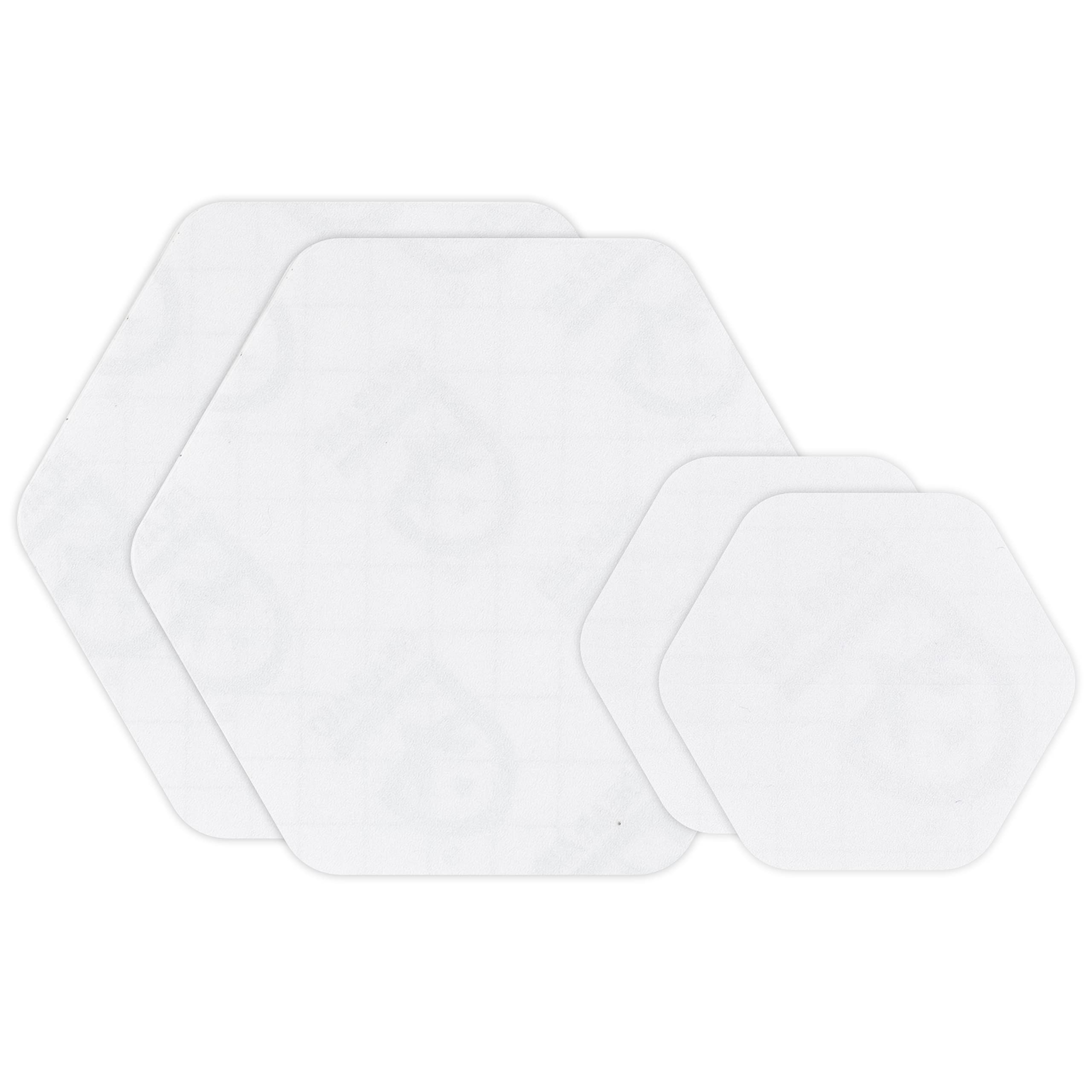 Photo 1 of GEAR AID Tenacious Tape Hex 2.5” and 1.5” Shapes, Nylon Outdoor Fabric, Vinyl Repair Patches, Peel-and-Stick to Fix Holes and Burns in Down Jackets, Rain Gear, Tents, Tarps and More, Clear, 4 Patches