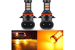 GLOFE 9005 9006 HB3 HB4 LED Bulbs 3000K Golden Yellow H10 Xtreme Super Bright Fog Light or Daytime Running Driving Lights (DR