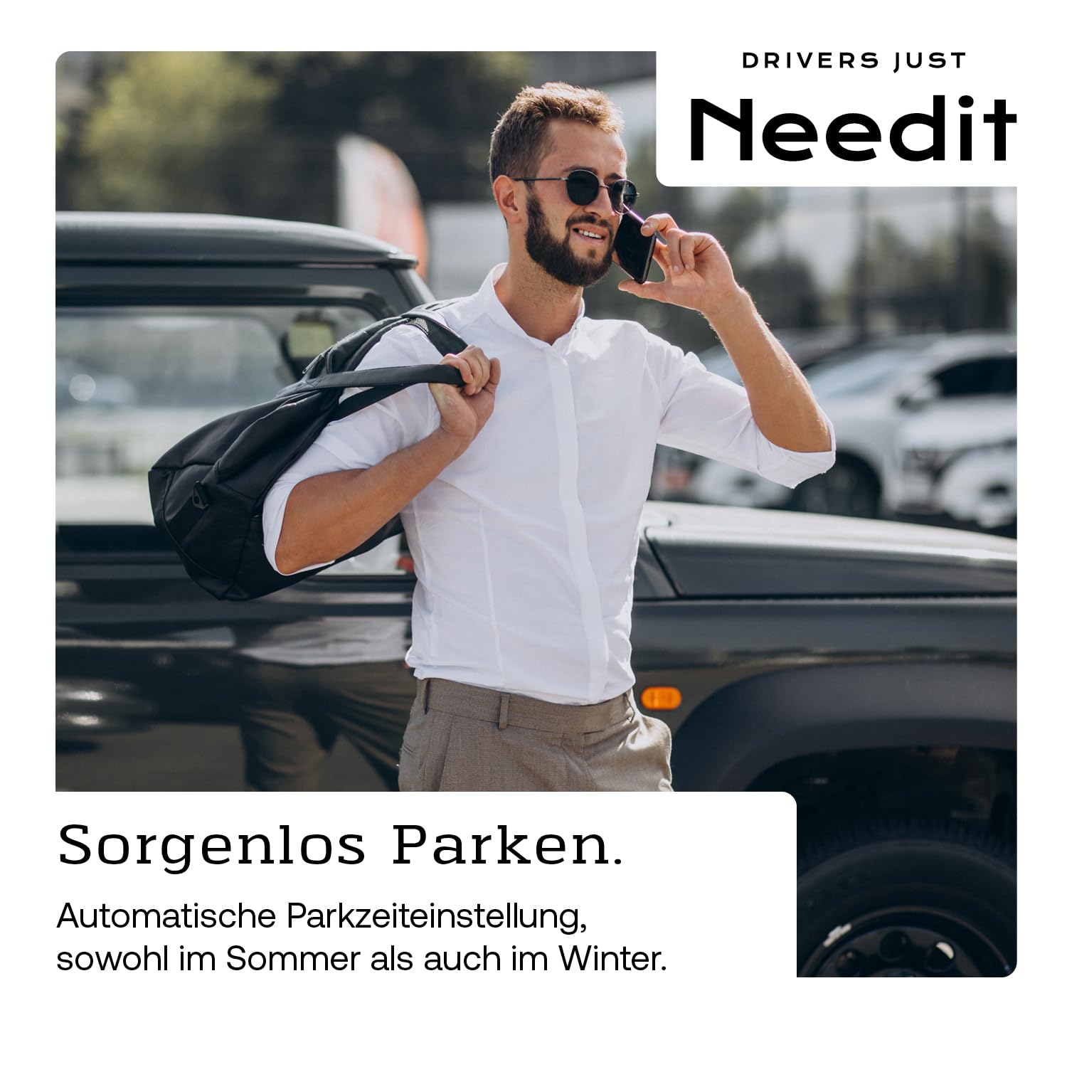 Needit Park Micro Solar elektronische Parkscheibe [NEUES Modell 2025] I unendlich Energie, Null Batteriewechsel | einzige Parkscheibe in Deutschland mit integriertem wiederaufladbarem Akku | blau 3
