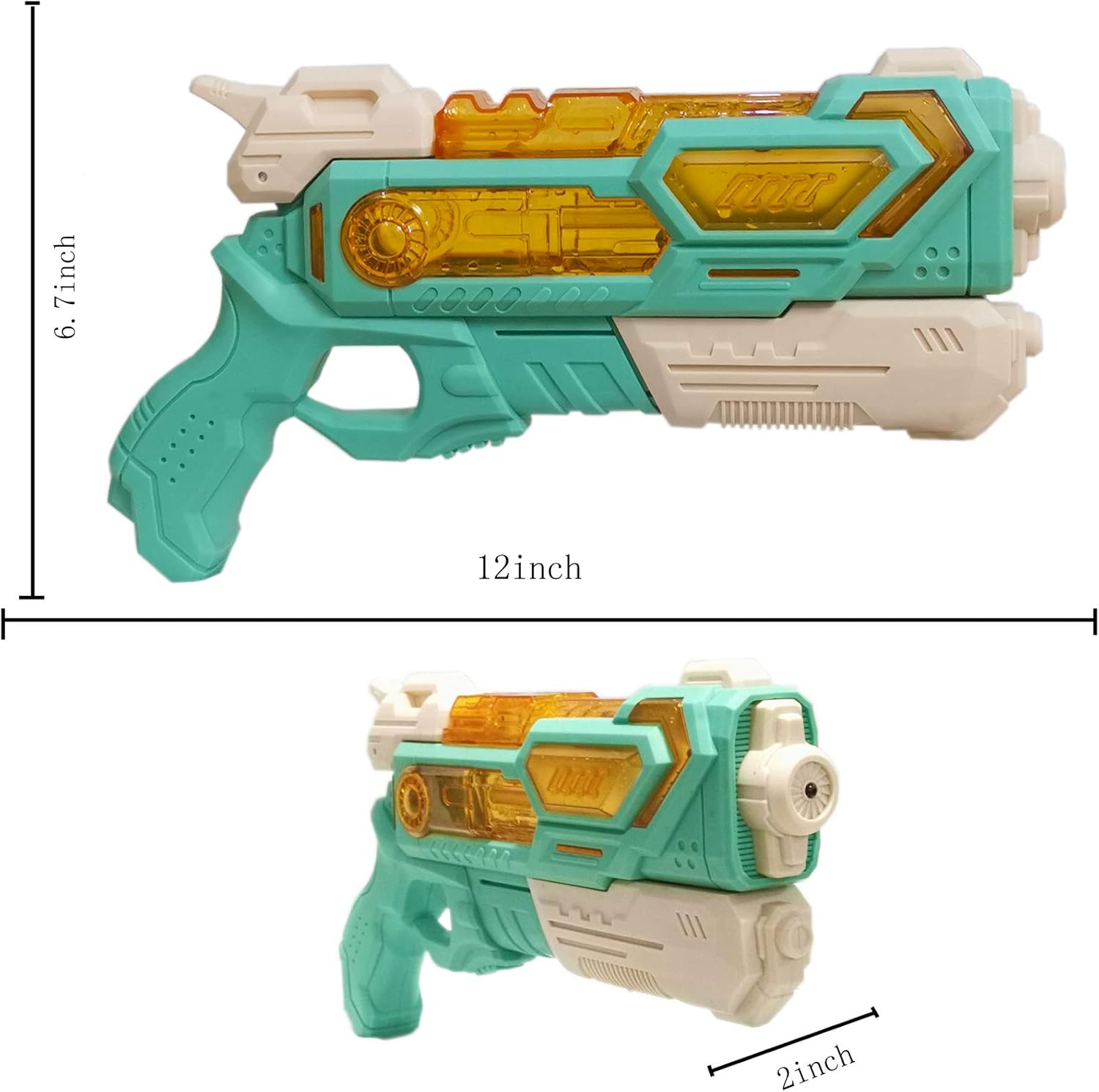 AMVUZ Water Guns, 2 Pack Squirt Gun Water Soaker Blaster Toys Gifts for Kids, Summer Water Fight ,Family Fun Children for Swimming Pools Party Beach Sand Water Fighting: Toys & Games