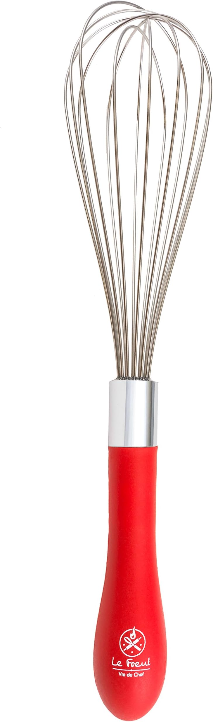 Whisk - Vie De Chef- Professional Use Silicone Ballon Whisk Perfect For Whipping/Beating/Mixing Aromatic Ingredients - Create Delicious Foods and Desserts - 1 Year Warranty - Recipe Ebook Included