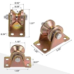 HARFINGTON 8pcs 1.2" V Groove Wheel Sliding Gate