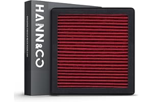 HANN&CO Washable And Reusable High Flow Cabin Air Filter，Greater Than 15 Years of Service Life，Suitable For Honda Civic，CR-V，Fit，Odyssey，HR-V；Acura Replacement CF11182，CP182，VF2033，VF2086（HCC1022-X）