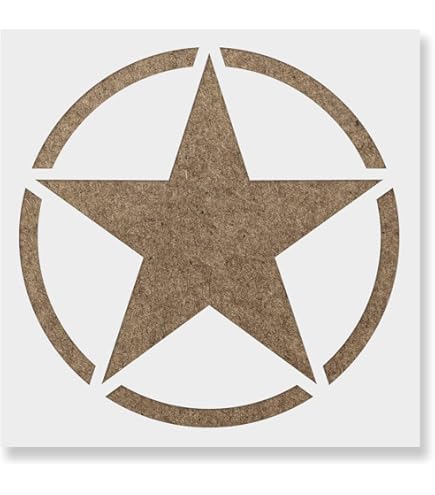 US Army Ranks Stencil Template - Reusable 8.5x11 Inch Mylar Plastic For Painting & Crafts