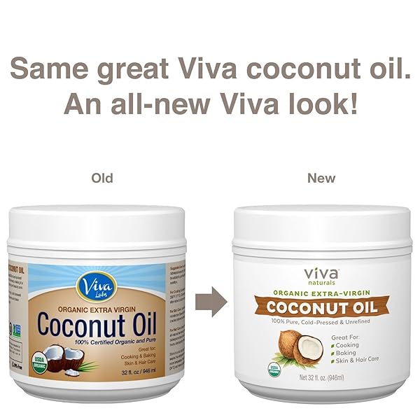 VIVA LABS ORGANIC EXTRA VIRGIN COCONUT OIL, 32 OUNCE