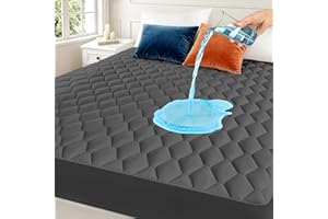Twin Mattress Protector Waterproof Washable Mattress Padded Cover Fitted Twin Size Bed Protection Noiseless Plastic Bed Pad D