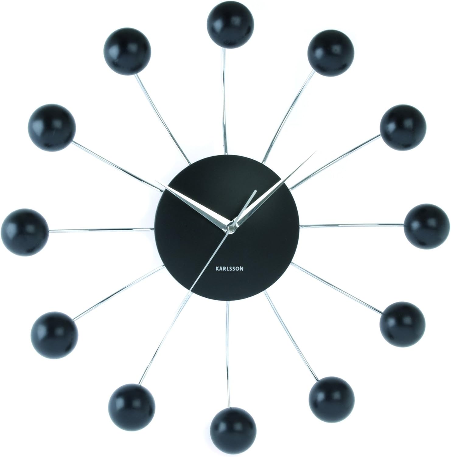 Karlsson Wall Clock Big Spider Steel With Plastic Balls Black Amazon