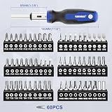 SORAKO 118-Piece Screwdriver Set Magnetic Ratchet Bits Precision Insulated view 4