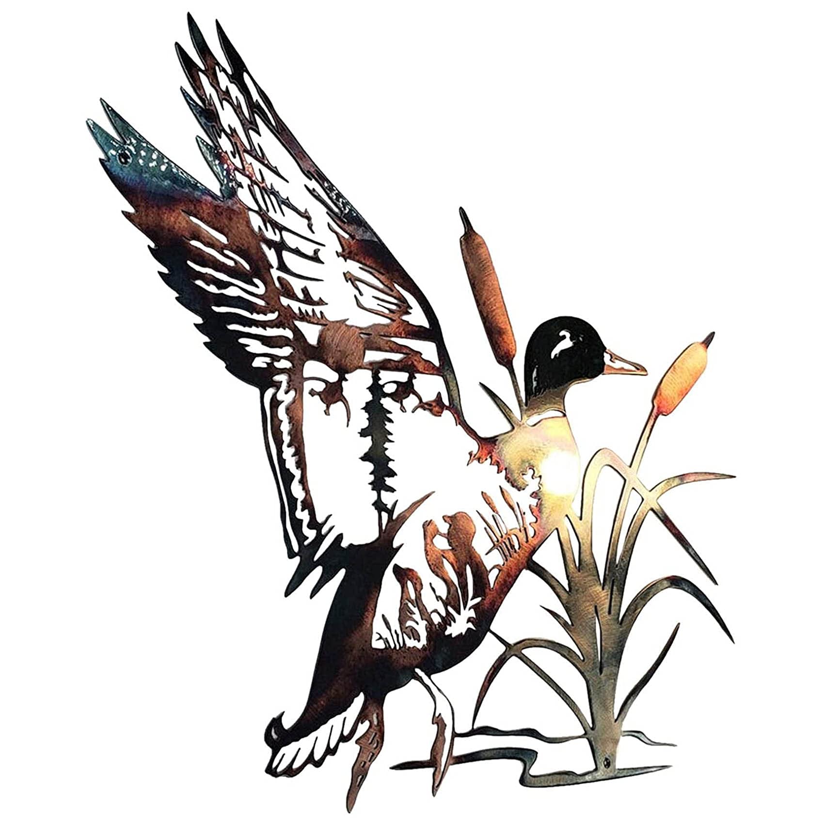 RavrsBiy Garden Wall Decoration Animal Metal Crafts Garden Silhouettes Home Wall Art Ornament Wall Decor for Garden Fence Decor