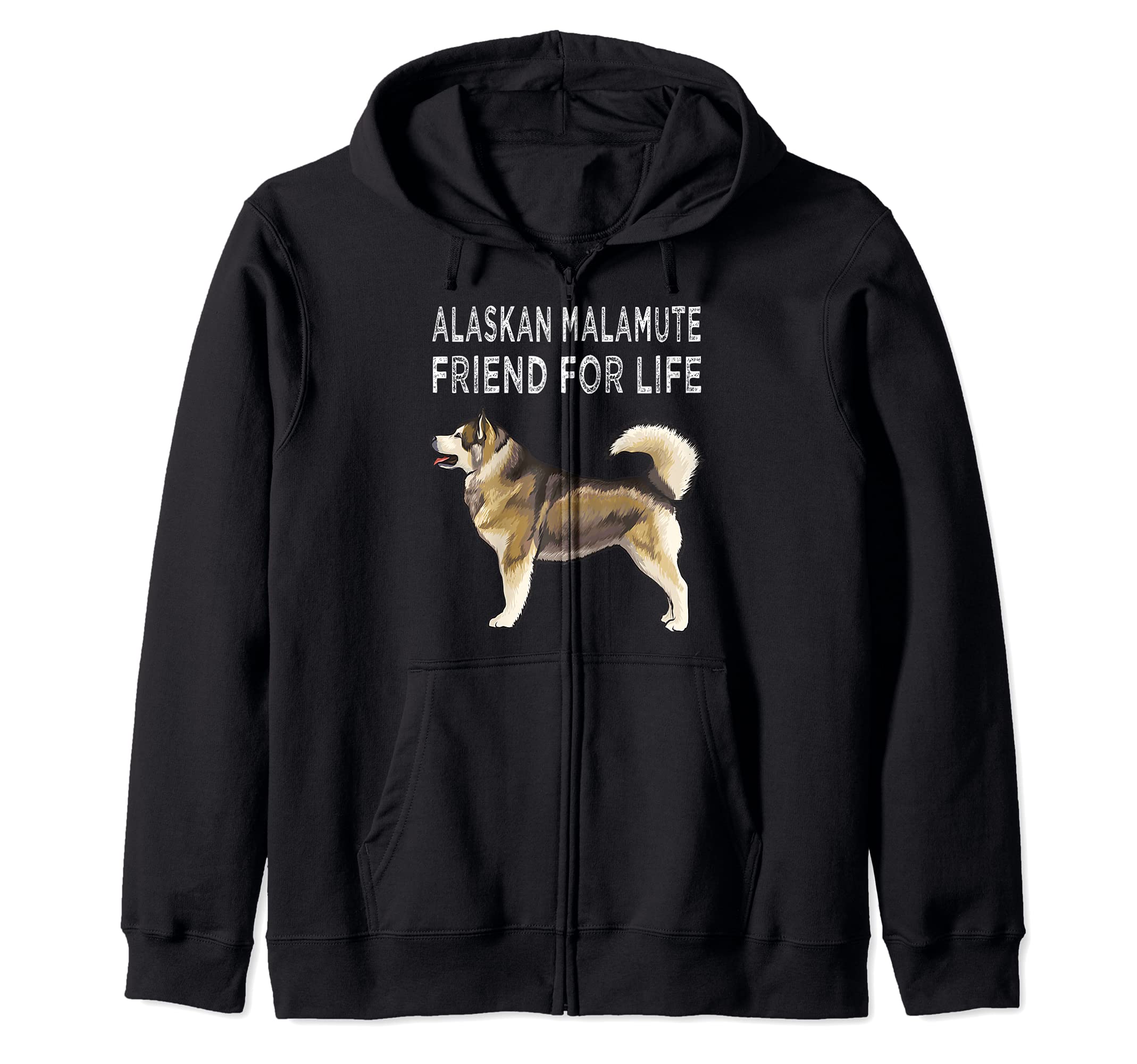 Alaskan Malamute Friend For Life Dog Friendship Zip Hoodie