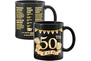 GREATINGREAT 50th Birthday Gifts For Men Women, Gift For 50 Years Old, 1974 Birthday Gifts, Gift Ideas For 50 Year Old Men Woman, Birthday Gifts For Men Women Turning 50, 1974 Birthday Coffee Mug