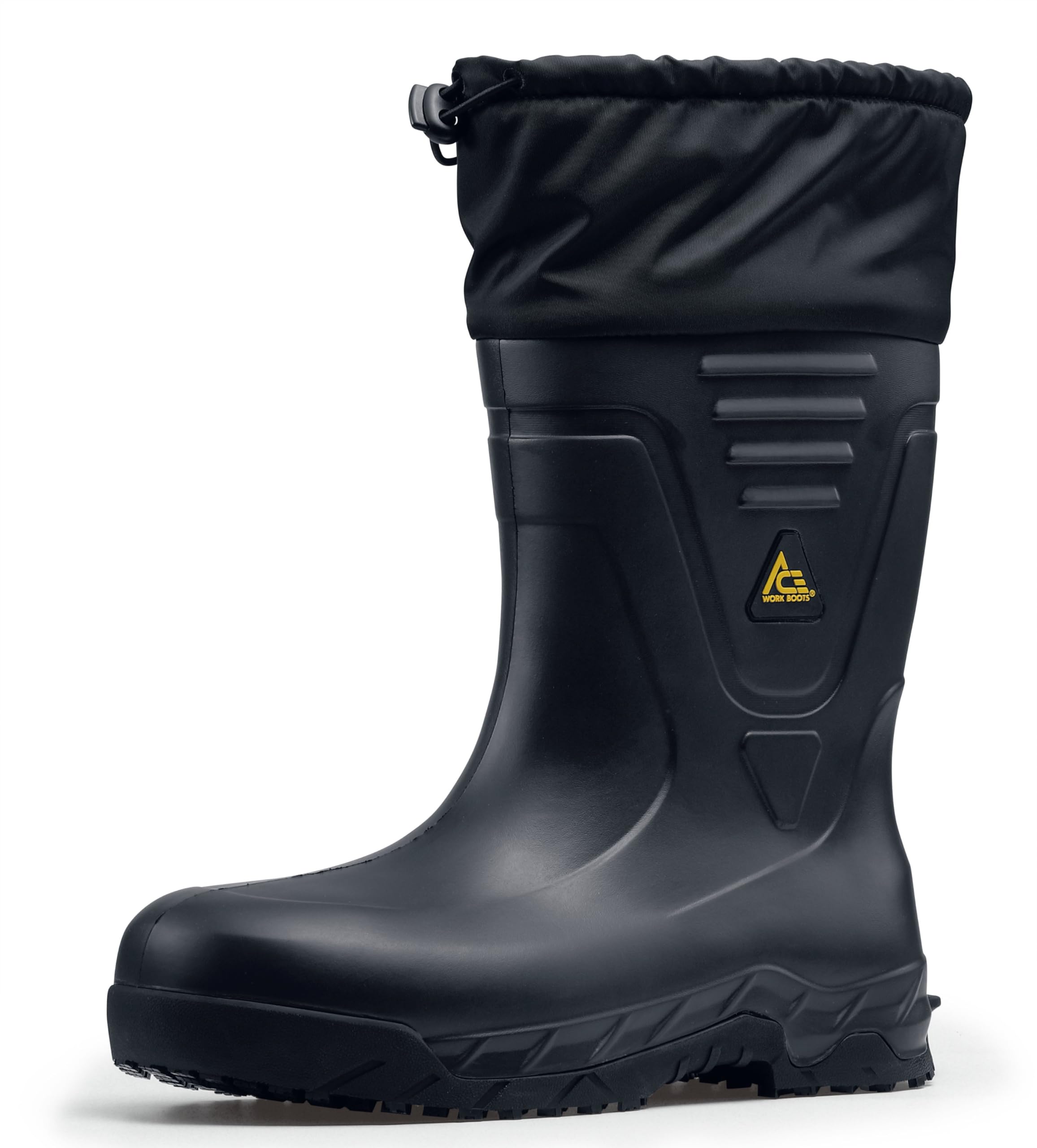 Photo 1 of ACE Men's Slip-Resistant Industrial Work Boots - Comfortable, Non-Slip Safety Slip-On Boots for Men in Construction, Manufacturing, Warehousing - Bullfrog Elite, Size 10