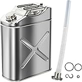 5 Gallon Stainless Steel Water Container for Camping, Leak Proof Stainless Camping Water Can with Filtering Water Guide Pipe/Pressure Relief Valve, Portable Water Tank Jug for Emergency Storage