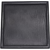 Solid Wood Serving Tray, Square Non-Slip Tea Coffee Snack Plate, Serving Tray with Raised Edges, for Home Kitchen Restaurant