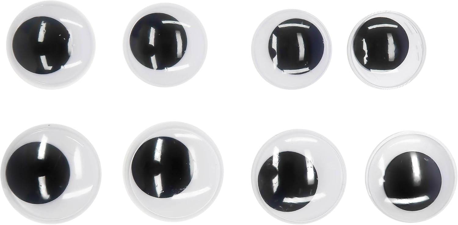 TOAOB 8pcs Large Googly Eyes Self Adhesive 40mm 50mm Sticky on Eyes Round Black White Plastic Craft Wobbly Eye for DIY Scrapbooking Crafts - Image 4