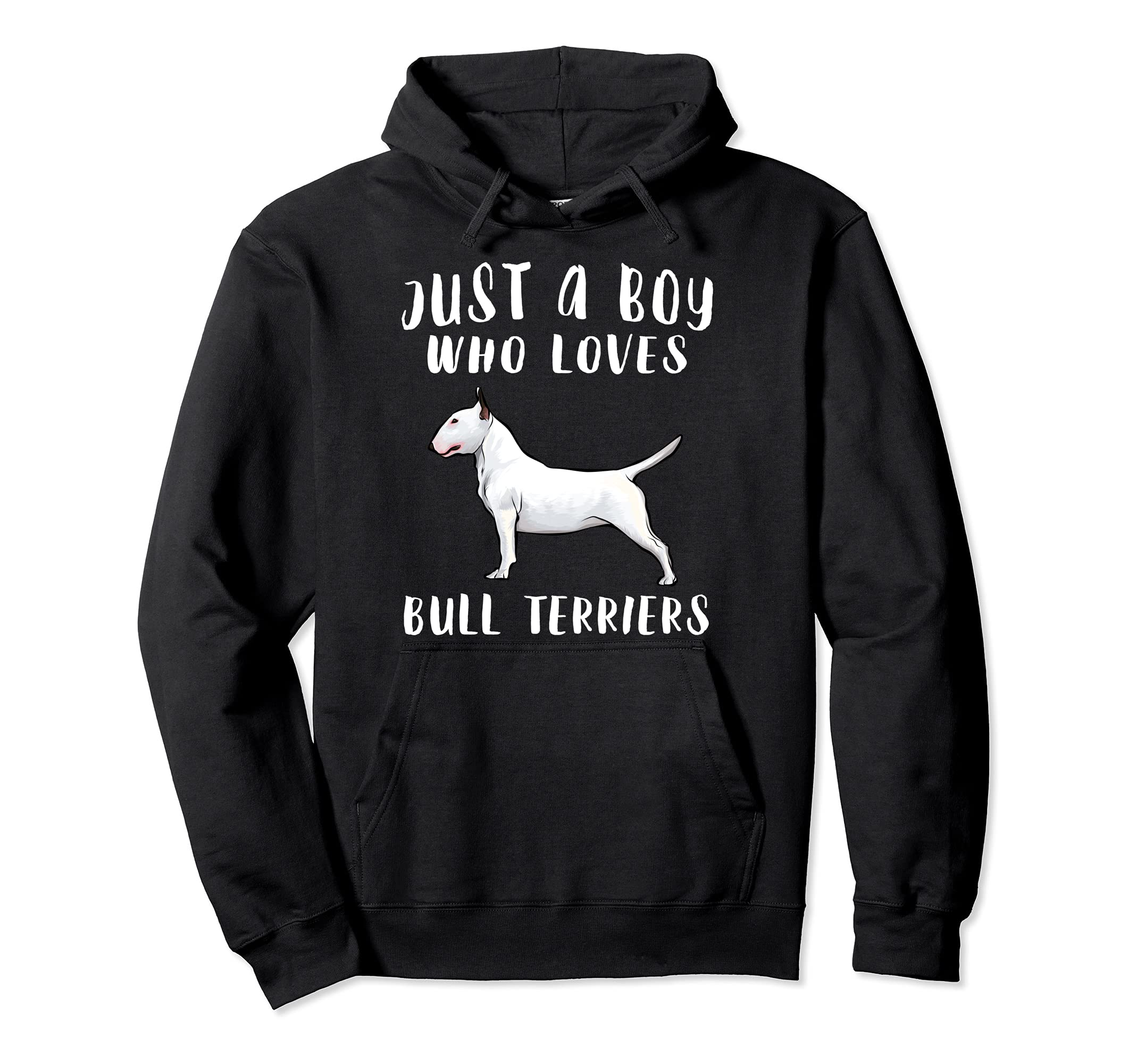 Im Just A Boy Who Loves Bull Terriers Dog Lover Pullover Hoodie