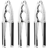 Bougraite Crab Crackers and Tools, 3 Pcs Crab Crackers with Non-slip Handle, Lobster Crackers and Tools, Seafood Tools Set, Nut Cracker Set, Home Restaurant Kitchen Tools, Black