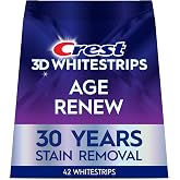 3DWhitestrips Age Renew At-Home Teeth Whitening Kit, 21 Treatments, 25 Levels Whiter, Removes 30 Years of Stains
