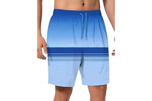 BARRACUDA BAY Mens Swim Trunks 8 inch Inseam Mesh Liner Quick-Dry Lightweight 4-Way Stretch Bathing Suit Swimming Trunks for Men UPF 50+