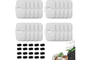 HAODLAY 20 Packs Cat Water Fountain Filter Replacement Compatible with PETLIBRO® Dockstream Cat Water Fountain PLWF005/PLWF115/PLWF105,Triple Filtration System Replacement Filter with Pre-Filter Sponge