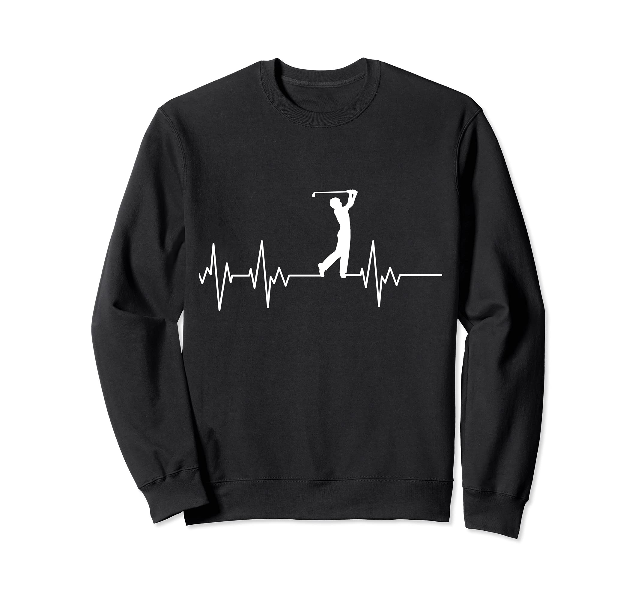Golfer Golf Training Heartbeat Golfball Golfer Golf-Player Sweatshirt