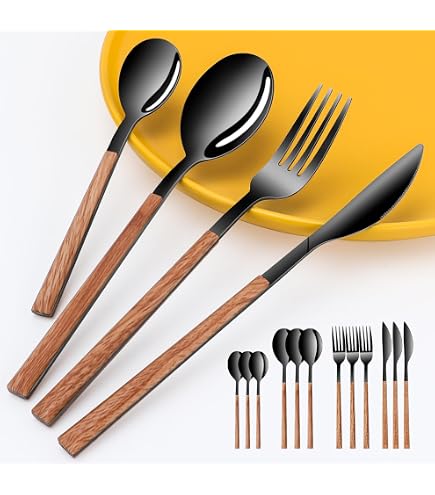 Amazon.com: Lucky Wood Ami Dinner Cutlery Set, 10 Pieces, Knives