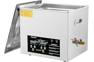 Kaimashi Professional Ultrasonic Cleaning Machine 10L with Digital Timer and Heater, Stainless Steel Ultrasound Cleaner for Cleaning Circuit Board Parts Dental Instruments