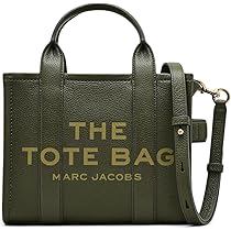 MARC JACOBS LEATHER MINI TRAVELER TOTE【送料0/国内即発】 Amazon.com: Marc Jacobs The Leather Small Tote Bag, Forest