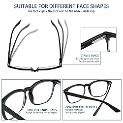 BONCAMOR Progressive Multifocus Reading Glasses Men