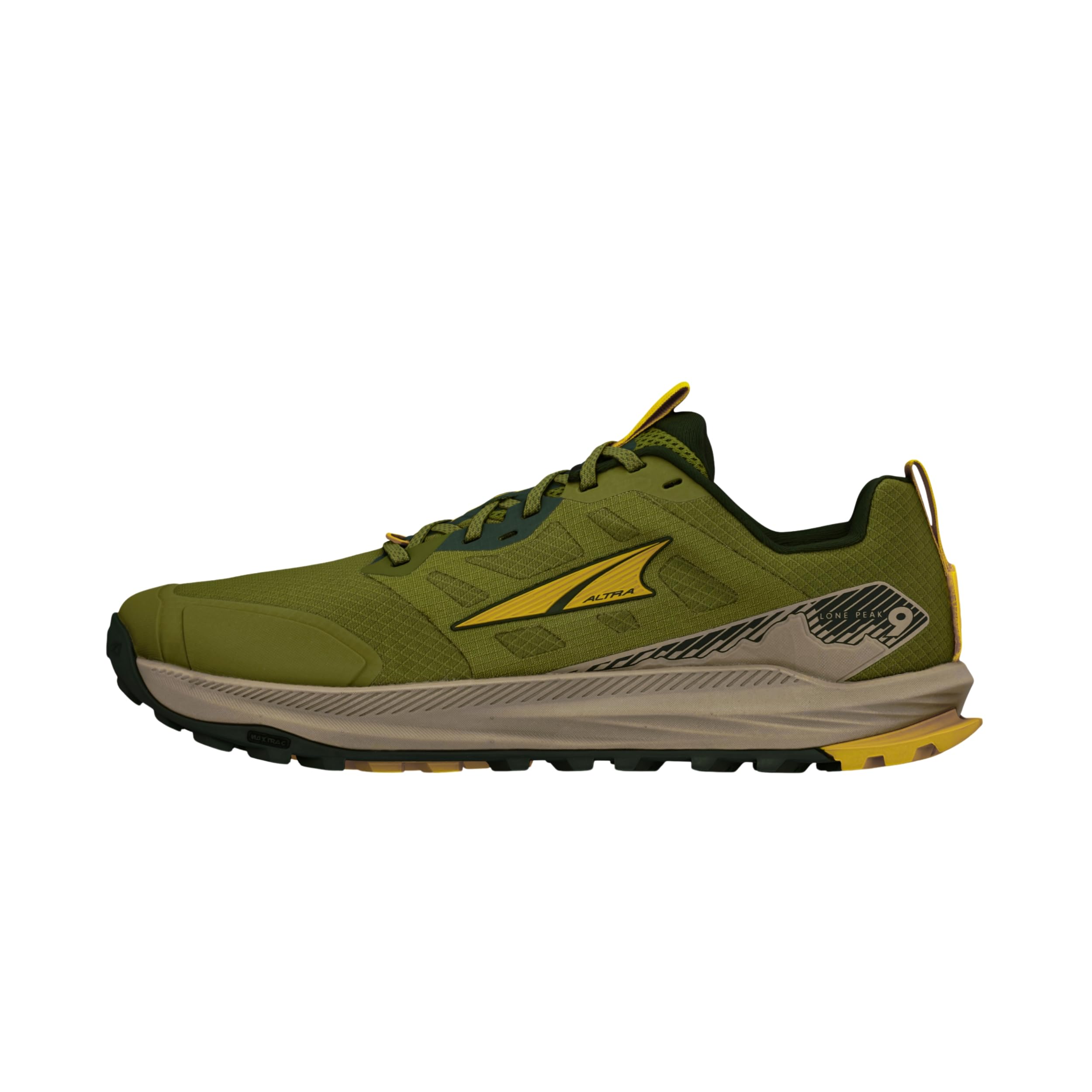 ALTRA Men's Lone Peak 9 Trail Running Shoe, Green, 9.5 Wide Image