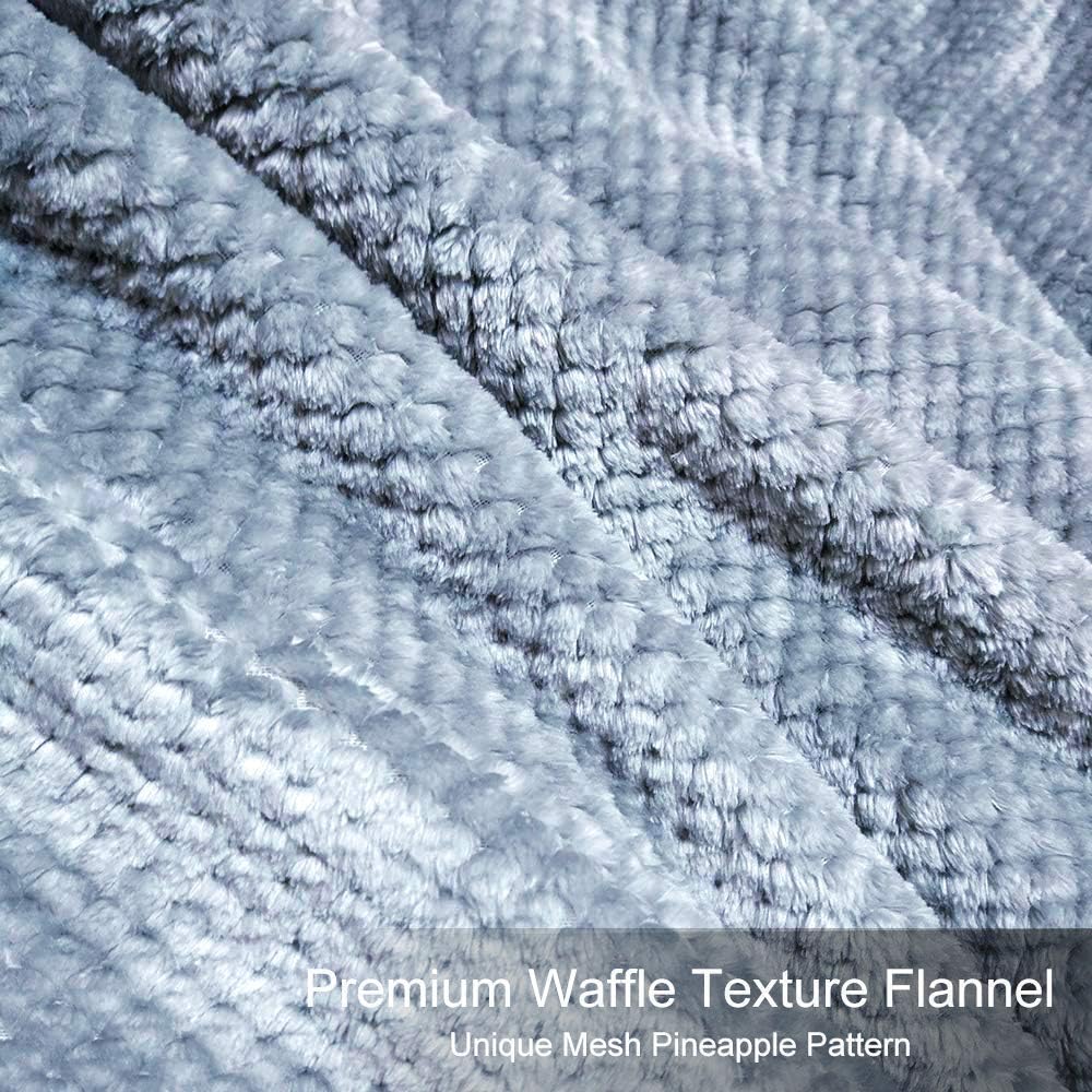 U UQUI Soft Full Size Fleece Bed Summer Blanket 300 GSM Warm Cozy Microfiber Fuzzy Lightweight All Season Blankets for Couch Travel Sofa,Blue 70x78 inches: Home & Kitchen