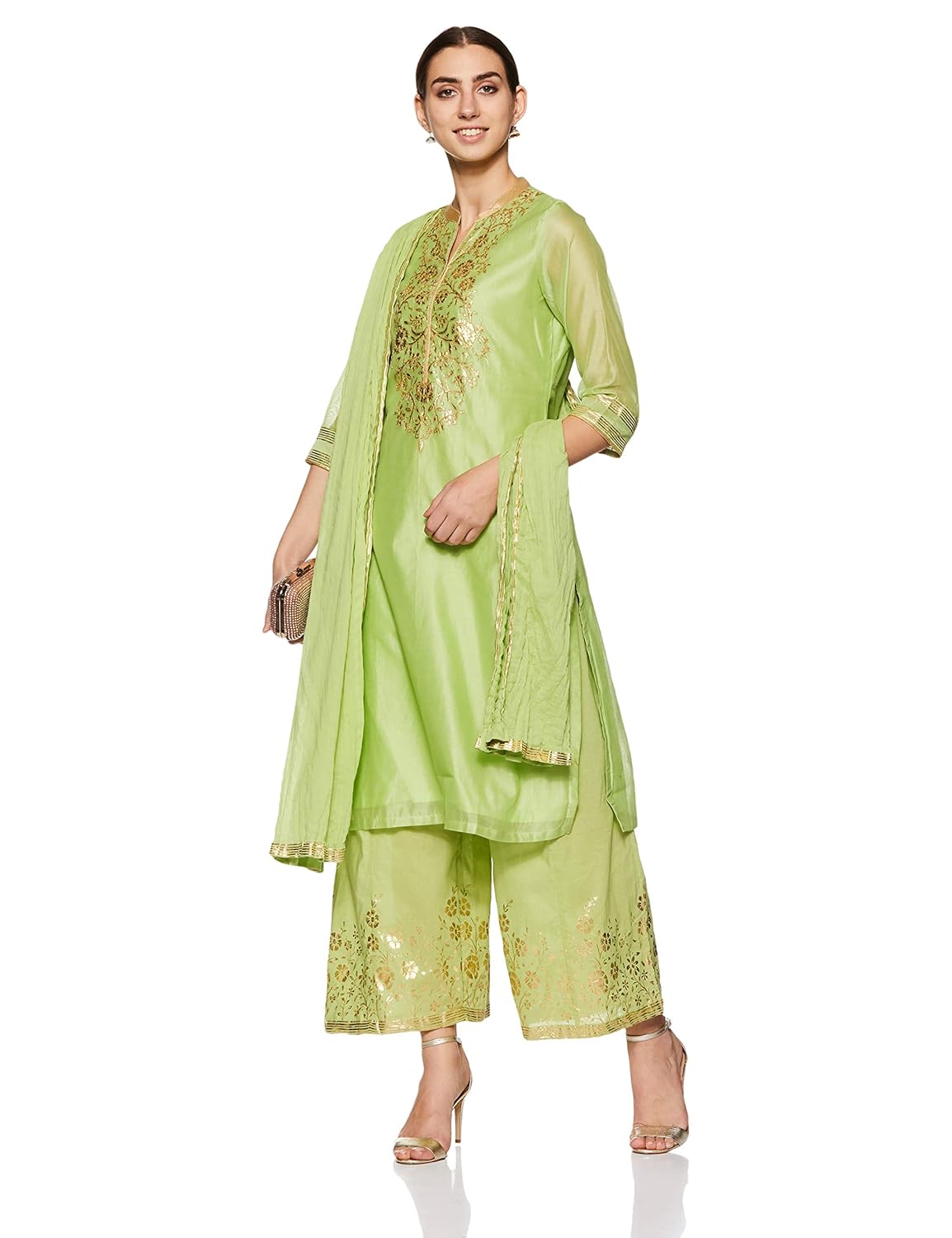 biba women's straight salwar suit set