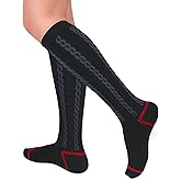 FULLSOFT Medical Graduated 30-40mmHg Compression Socks for Women&Men Circulation Knee High Socks Hiking Running Stockings