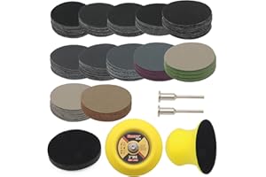 185 Pieces 3 Inch Sanding Discs, VIBRATITE Wet Dry Sand Pads with 1/8" Shank Backing Pad and Soft Foam Buffering Pad Assorted 60 to 10000 Grit Grinding Abrasive for Wood Metal Mirror Jewelry