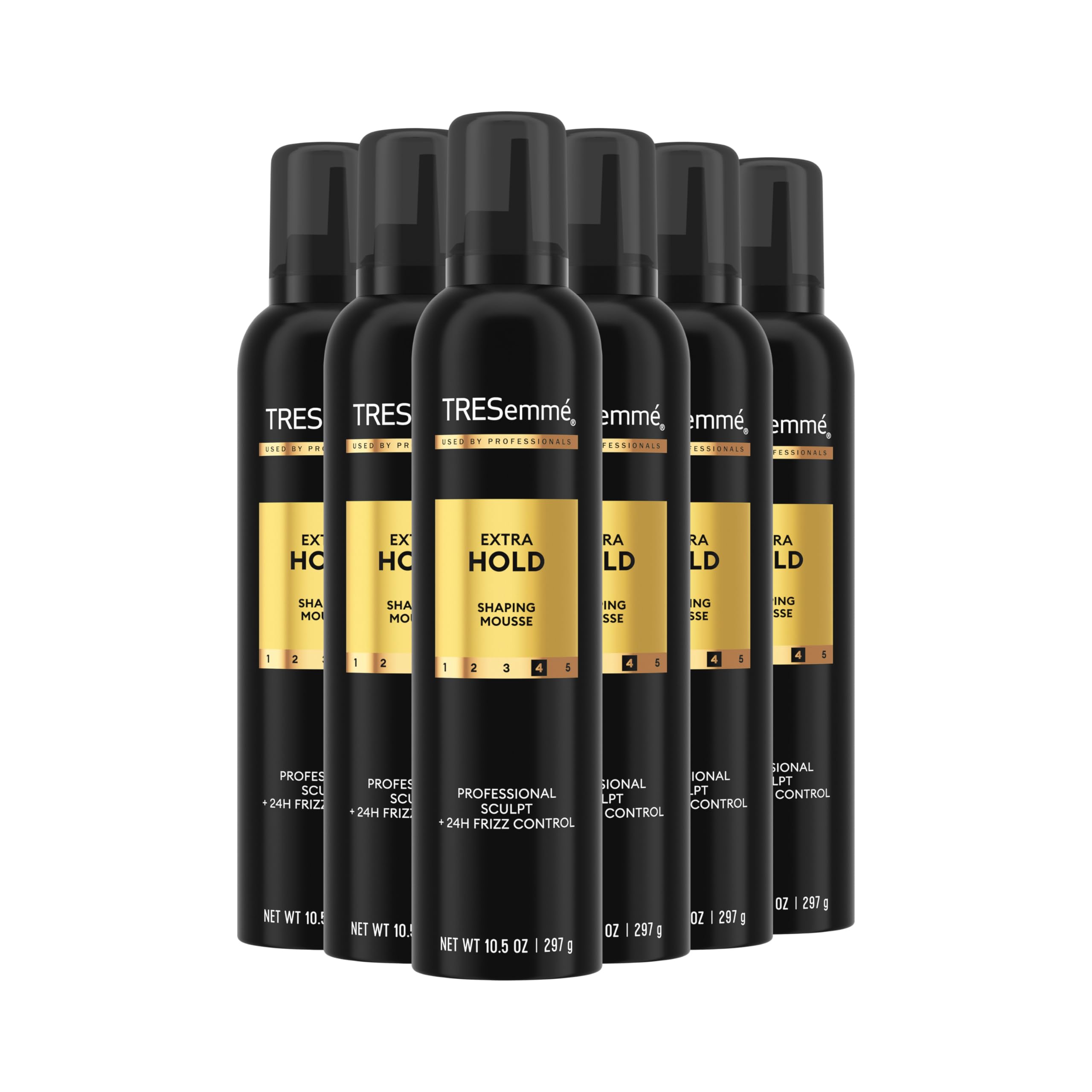 TRESemmé Hair Mousse Pack of 6 Extra Hold For 24H Touchable Hold & Volume with Pro Lock Tech 10.5 FL Oz Image TRESemmé Hair Mousse Pack of 6 Extra Hold For 24H Touchable Hold & Volume with Pro Lock Tech 10.5 FL Oz Image