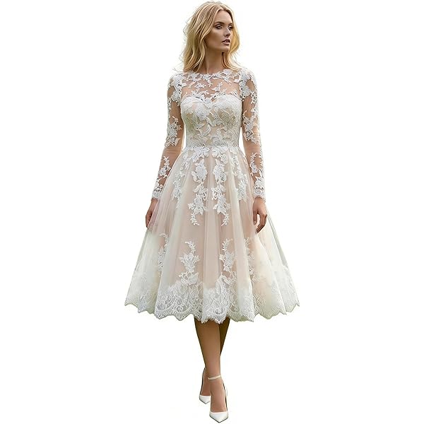 Amazon.com: Short Lace Wedding Dresses Tea Length Bridal Gown V-Neck Lace Up Bride Gowns Vintage Dress Ivory 1 : Clothing, Shoes & Jewelry Amazon.com: Short Lace Wedding Dresses Tea Length Bridal Gown V-Neck Lace Up Bride Gowns Vintage Dress Ivory 1 : Clothing, Shoes & Jewelry