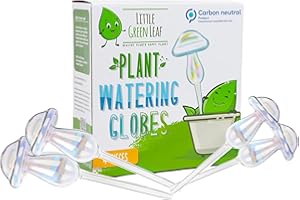 Little Green Leaf LGL Plant Watering Globes - Automatic Self Watering Globes. Decorative Self Watering Planter Inserts. Self Watering Spikes to Support Plant Health. 4 Pack x 180ml.