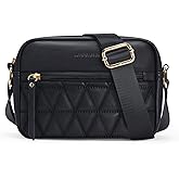 Missnine Small Crossbody Purse Women Quilted Crossbody Bags Soft Leather Shoulder Handbags with Adjustable Strap