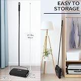 JEHONN Carpet Floor Sweeper Manual with Horsehair Brush Black view 5