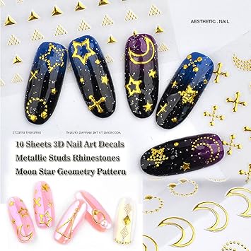 Fashion Water Transfer Nails Art Sticker Twinkle Star Nail Wraps