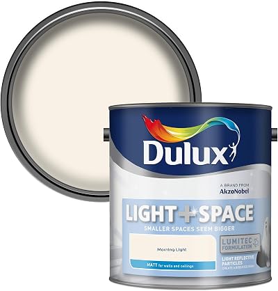 Dulux Light & Space Matt Emulsion Paint Morning Light 5L Lumitec Water Based